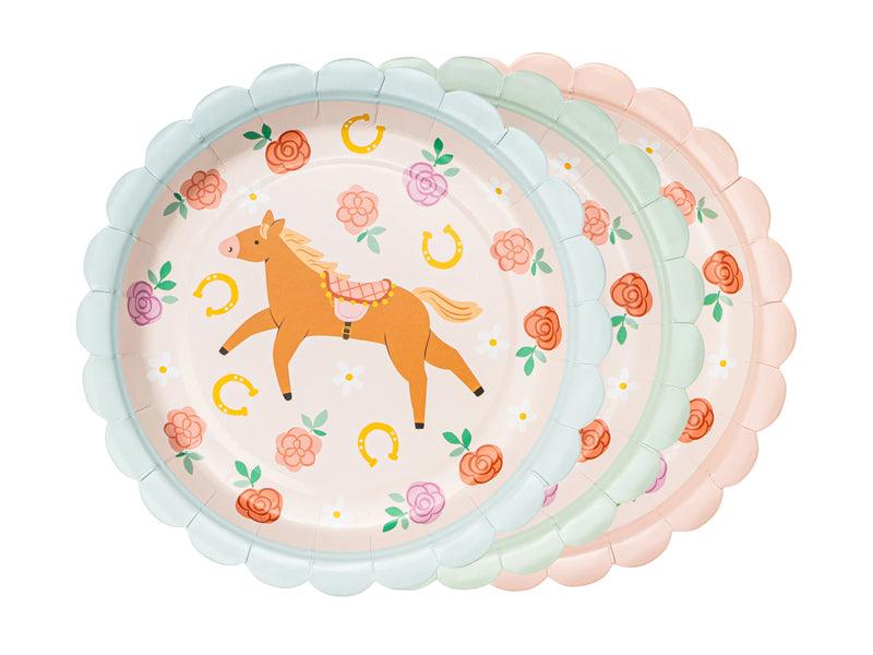 Teller Pferde, 18 cm, Mix (1 VPE / 6 Stk.) - FeierGlanz